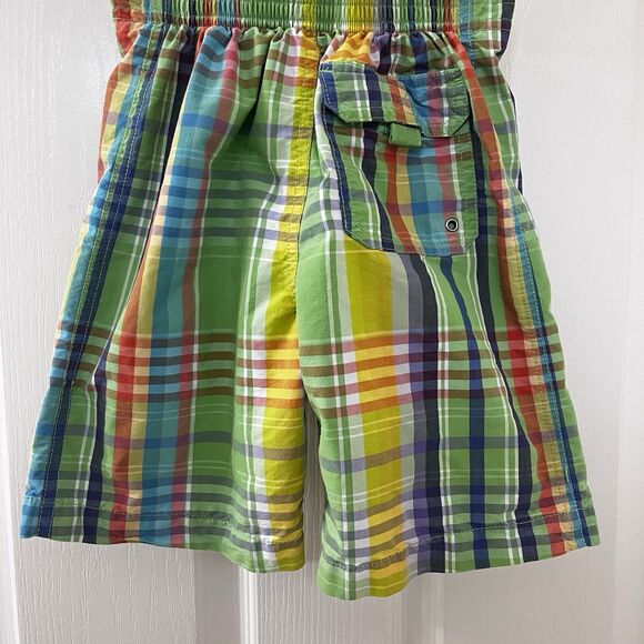 Polo by Ralph Lauren Green Plaid Swim Board Shorts Boys Size 4/4T - Picture 11 of 12